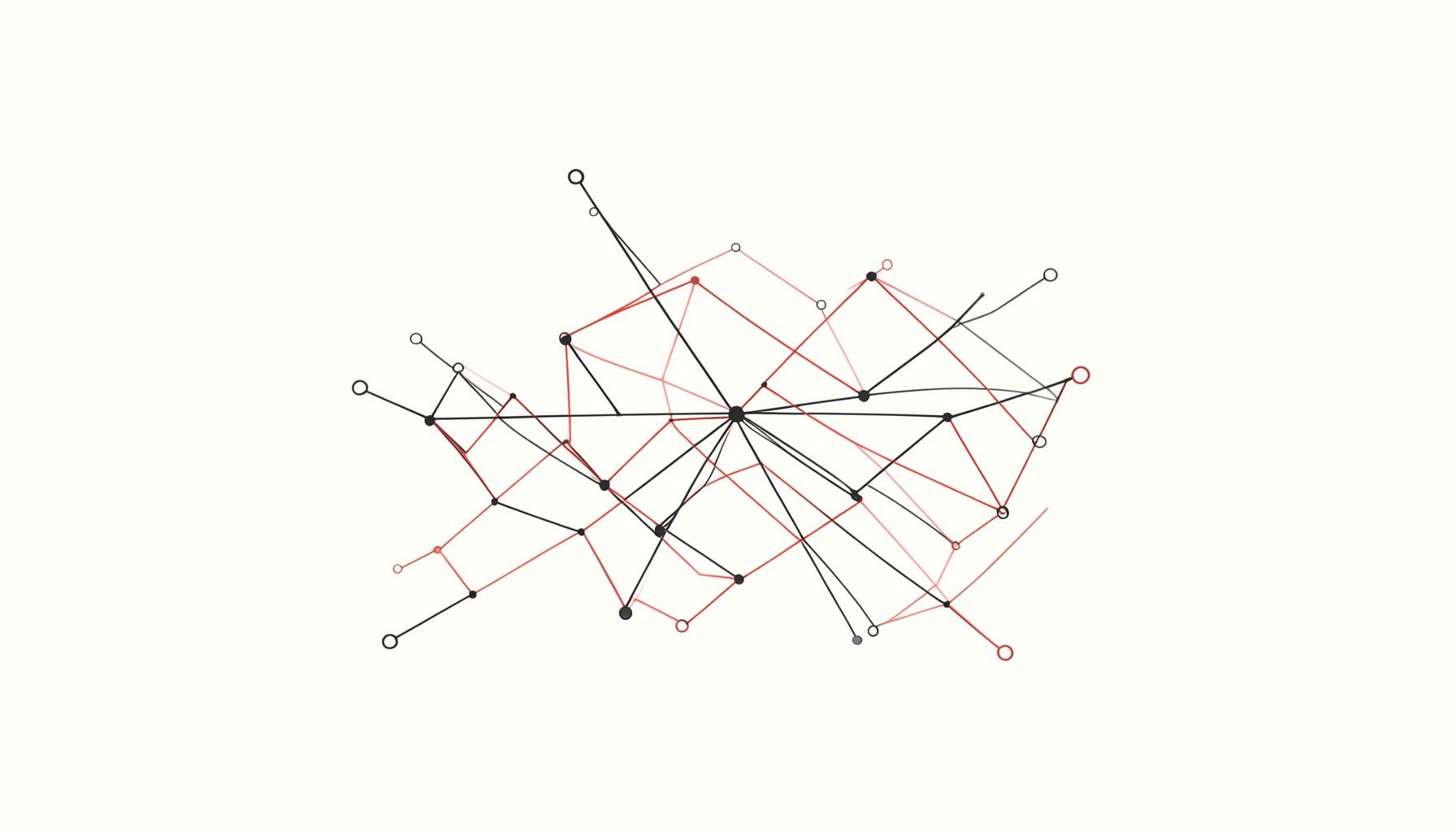 A minimal line drawing of interconnected nodes and layered pathways suggesting knowledge transfer across multiple learning tasks, rendered in dark charcoal on a soft cream background.